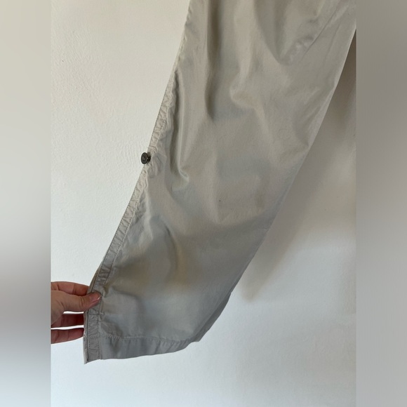 Garnett Hill‎ Khaki Rolled Tab Convertible Cotton Pants Size 2P - Picture 6 of 11